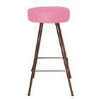 Kit 03 Banqueta Alta Laisa Bronze Suede Rose Gold