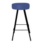 Kit 03 Banqueta Alta Laisa Preto Suede Azul Marinho