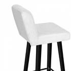 Kit 03 Banqueta Alta Lana Preto Corino Branco