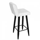 Kit 03 Banqueta Alta Lana Preto Corino Branco