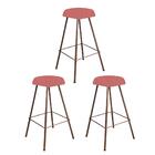 Kit 03 Banqueta Alta Lari Eiffel Suede Rose Gold