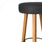 Kit 03 Banqueta Alta Lia Castanho Corino Preto