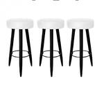 Kit 03 Banqueta Alta Lia Preto Corino Branco