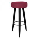 Kit 03 Banqueta Alta Lia Preto Suede Bordô