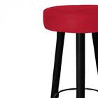 Kit 03 Banqueta Alta Lia Preto Suede Vermelho