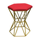 Kit 03 Banqueta Alta Lira Dourado Suede Azul Turquesa