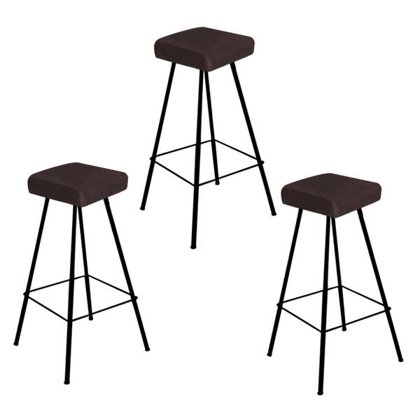 Kit 03 Banqueta Alta Lira Eiffel Industrial Cozinha Bar Balcã