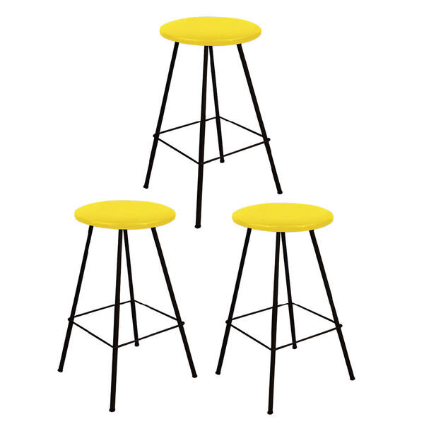 Kit 03 Banqueta Alta Loni Eiffel Industrial Cozinha Bar Balcã