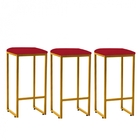 Kit 03 Banqueta Alta Lua Industrial Cozinha Bar Balcão Bistrô