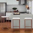 Kit 03 Banqueta Alta Lua Industrial Cozinha Bar Balcão Bistrô