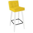 Kit 03 Banqueta Alta Lucy Branco Amarelo