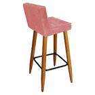 Kit 03 Banqueta Alta Lucy Castanho Suede Rose Gold