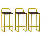 Kit 03 Banqueta Alta Luffi Com Encosto Cozinha Bar Balcão Bis