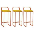 Kit 03 Banqueta Alta Luffi Com Encosto Cozinha Bar Balcão Bis