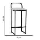 Kit 03 Banqueta Alta Luffi Com Encosto Preto Branco