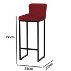 Kit 03 Banqueta Alta Quadrado Luma Para Cozinha Bar Balcão Bi