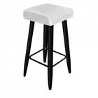 Kit 03 Banqueta Alta Quadrado Luma Preto Branco