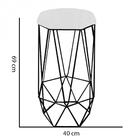 Kit 03 Banqueta Aramado Preto Corino Branco