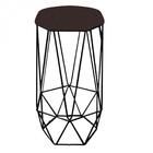 Kit 03 Banqueta Aramado Preto Corino Marrom