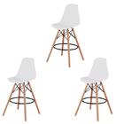 Kit 03 Banqueta Eiffel - Branco Branco