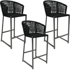 Kit 03 Banqueta Para Área Gourmet Cozinha Varanda Corda Náuti