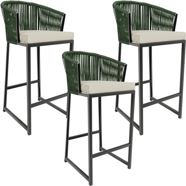 Kit 03 Banqueta Para Área Gourmet Cozinha Varanda Corda Náuti