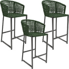 Kit 03 Banqueta Para Área Gourmet Cozinha Varanda Corda Náuti