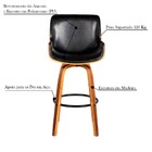 Kit 03 Banquetas Agra Giratória Com Base De Madeira E Apoio D