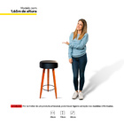 Kit 03 Banquetas Alta Bancada Gourmet Áustria 70cm Estofada P