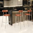 Kit 03 Banquetas Alta Bar Cozinha Sala De Jantar Aço Milão Ar