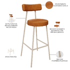 Kit 03 Banquetas Alta Bar Cozinha Sala De Jantar Aço Milão Ar