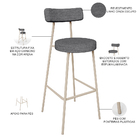 Kit 03 Banquetas Alta Bar Cozinha Sala De Jantar Aço Milão Ar