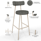 Kit 03 Banquetas Alta Bar Cozinha Sala De Jantar Aço Milão Ar