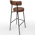 Kit 03 Banquetas Alta Bar Cozinha Sala De Jantar Em Aço Milão