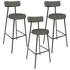 Kit 03 Banquetas Alta Bar Cozinha Sala De Jantar Estrutura Em