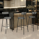 Kit 03 Banquetas Alta Bar Cozinha Sala De Jantar Estrutura Em