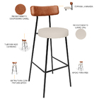Kit 03 Banquetas Alta Bar Cozinha Sala De Jantar Milão L02 Co