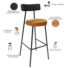 Kit 03 Banquetas Alta Bar Cozinha Sala De Jantar Milão L02 Co