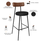 Kit 03 Banquetas Alta Bar Cozinha Sala De Jantar Milão L02 Co