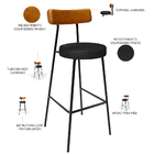 Kit 03 Banquetas Alta Bar Cozinha Sala De Jantar Milão L02 Co