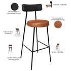 Kit 03 Banquetas Alta Bar Cozinha Sala De Jantar Milão L02 Co
