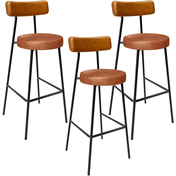 Kit 03 Banquetas Alta Bar Cozinha Sala De Jantar Milão L02 Co