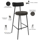 Kit 03 Banquetas Alta Bar Cozinha Sala De Jantar Milão L02 Co