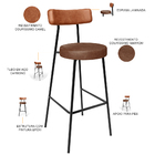 Kit 03 Banquetas Alta Bar Cozinha Sala De Jantar Milão L02 Co
