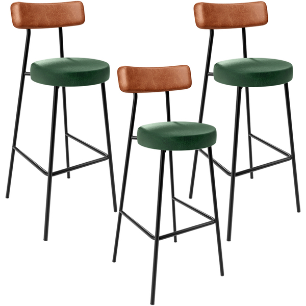 Kit 03 Banquetas Alta Bar Cozinha Sala Jantar Milão L02 Courí