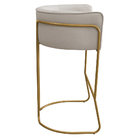 Kit 03 Banquetas Alta Com Encosto Betina Base Bronze Poliéste