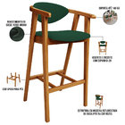 Kit 03 Banquetas Alta Cozinha Bancada Bar Sala De Jantar Fixa