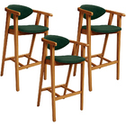 Kit 03 Banquetas Alta Cozinha Bancada Bar Sala De Jantar Fixa