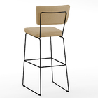 Kit 03 Banquetas Alta Cozinha Sala De Jantar Base Aço Fixa Al