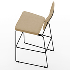 Kit 03 Banquetas Alta Cozinha Sala De Jantar Base Aço Fixa Al